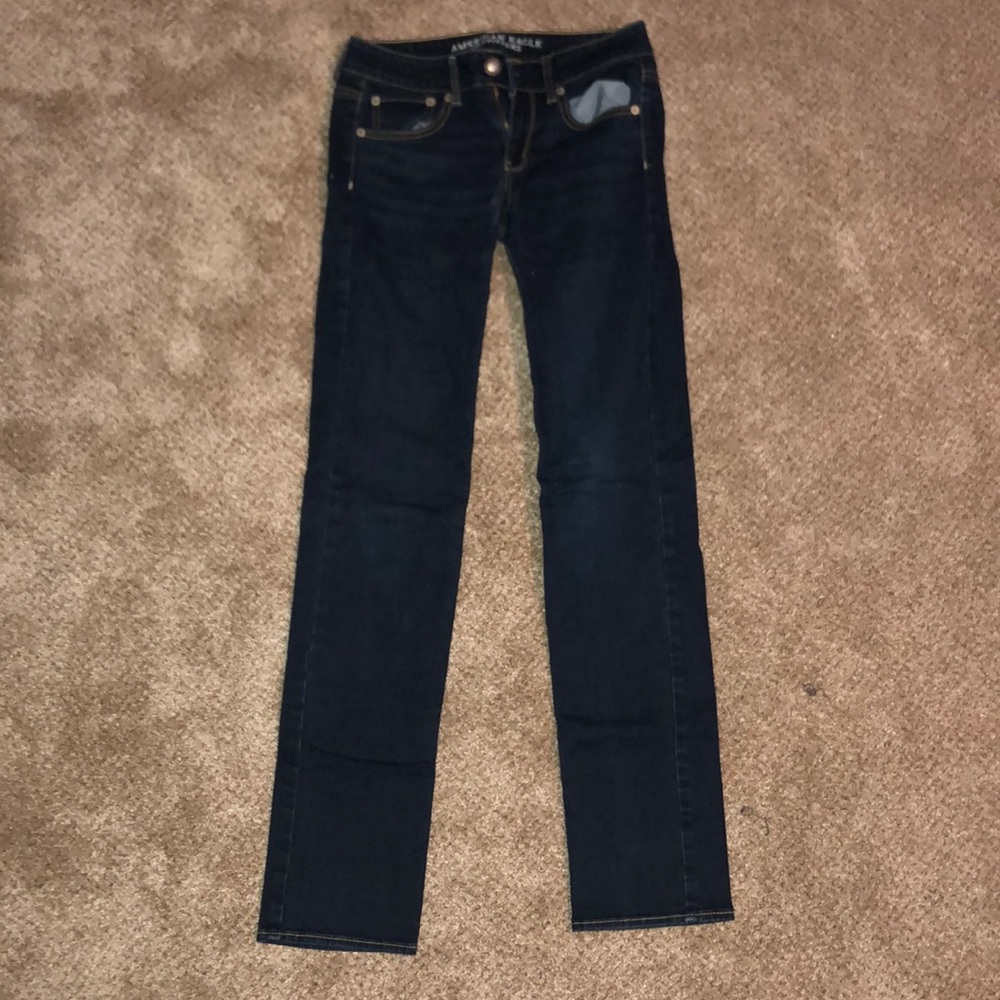 AE straight leg long jeans!